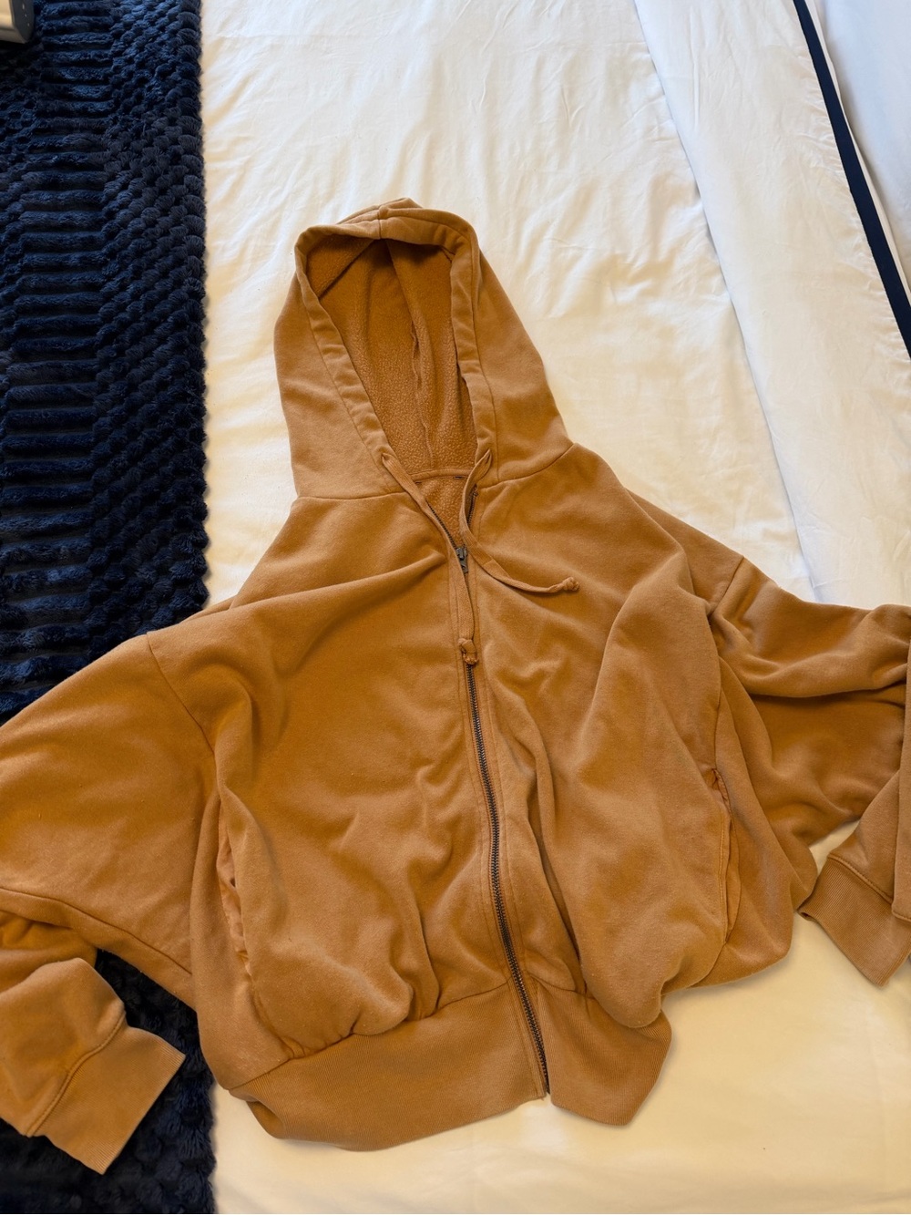 Abercrombie & Fitch Tan Zip Up Hoodie
